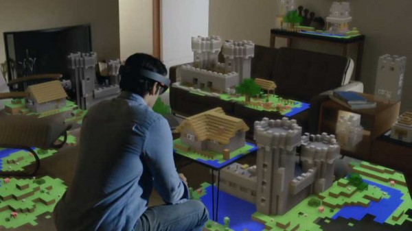You'll probably see Minecraft world through a window in your field of view